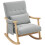 Wood Frame Rocking Accent Chair - Light Grey 1
