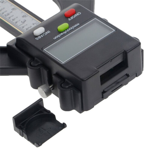 WR25  Medidor de Altura Digital de 3 Polegadas para Marcenaria Exibe Polegadas com Frações ou Milímetros, Pés Magnéticos 1