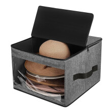 Hat Storage Box Closet Hat Boxes Organizer Bag for Women & Men,Organizer with Dustproof Lids