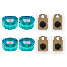 4 Filtres + 4 Sacs à Poussière Compatibles pour Accessoires de Remplacement D'Aspirateur pour V10 pour Konical / pour V10 Optic