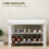 Two Shelf Bamboo Shoe Storage Bench - White 6
