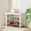 Two Shelf Bamboo Shoe Storage Bench - White 4