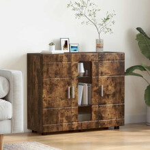 vidaXL Holzschrank Geräucherte Eiche Holzwerkstoff