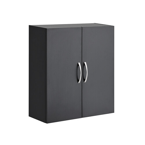 SoBuy Black Wall Cabinet 2 Doors 55x20x60cm