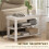 Two Shelf Bamboo Shoe Storage Bench - White 8