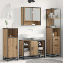 vidaXL Badezimmermöbel-Set Artisan-Eiche 35 x 37,5 x 166 cm