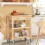 SoBuy Rubber Wood Kitchen Trolley with Drawers 2