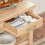 SoBuy Rubber Wood Kitchen Trolley with Drawers 4