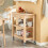 SoBuy Rubber Wood Kitchen Trolley with Drawers 12