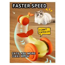Juguete Interactivo para Gatos, Ballena Eléctrica, Juguete Automático para Mascotas con Sistema Inteligente para Evitar Obstáculos.