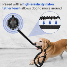 Guinzaglio per il Bagno del Cane con Ventosa, Guinzaglio per il Bagno del Cane In Nylon Ad Alta Elasticità con Potente Ventosa per Animali Domestici