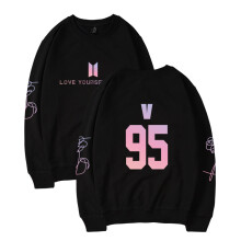 (V (Noir),XXXL)Kpop Pull Bts Bangtan Unisexe Garçon Sweat Love Yourself Suga Jhope V Jungkook