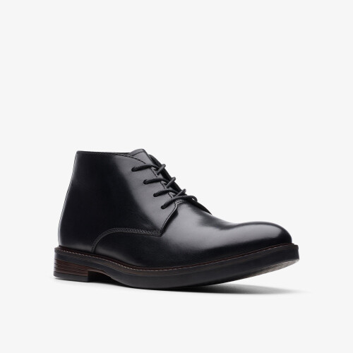 Clarks (Standard, 7.5 (Adults')) Paulson Mid Black Leather 2