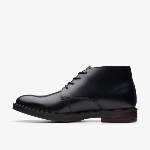 Clarks (Standard, 6 (Adults')) Paulson Mid Black Leather 1
