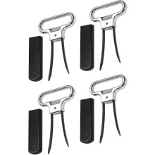 4 Pcs Two-prong/2 Pronged Steel Vintage Wine Bottle Opener No Corkscrew 2 In 1 Cork Puller For Old Corks With Cover Champagne Kitchen Bar Corkscrew-yv