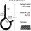 20 Pieces of Black Q-Type Screw Hooks 2