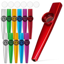 12-Piece Kazoo Set for Adults and Kids Metal Kazoo Instruments for Beginners and Performance