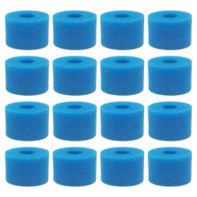 16Pc Intex Pure Spa Reusable Washable Foam Hot Tub Filter Cartridge S1 Type Replacement
