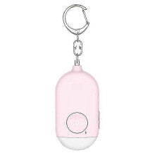 Pink LED Personal Safety Alarm, Anti-Wolf Self-Defense Keychain, 1pc Protective Equipment
