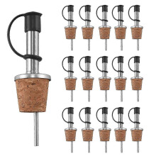 16 Pcs Wine Pourers & Liquor Bottle Spouts - Rubber Wine Cork Pourer for Oil & Liquor