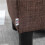 (Brown, Polyester) Linen Footstool Ottoman Cube - Brown 8
