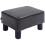 (Brown, PU Leather) PU Leather Footstool Ottoman Cube – Brown 1
