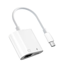 Adaptador USB C A LAN RJ45, Concentrador de Tarjeta de Red de 100 Mbps con Carga Tipo C para TV Box, PC, Portátil, Teléfono, Conexión Ethernet.