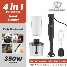 SUPERLEX 4-in-1 Hand Blender Mixer Chopper Food Processor Stainless Steel Blade