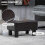 (Brown, PU Leather) PU Leather Footstool Ottoman Cube – Brown 4