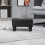 (Brown, PU Leather) PU Leather Footstool Ottoman Cube – Brown 7