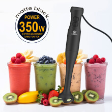 SUPERLEX Hand Blender Food Collection Mixer with SS Blades 350W 2 Speeds Black