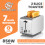 SUPERLEX Stainless Steels 2 Slice Digital Toaster Defrost/Rehea Browning Setting 1