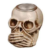 (7139n-02 1pcs, black) New Halloween Skull Resin Ornament Skull Ghost