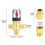 Thermostatic Mixing Valve, Solid Brass Pipe Water Valve with Temperature Control - 1/2 NPT - Includes 3 Adapters, 8