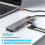 USB-C Hub USB C to -Compatible Adapter USB3.0 Docking Station PD Charging /TF Card Reader for Laptop 4