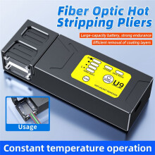 Cortadora de Fibra Óptica Automática de Alta Precisión de un Solo Paso A3 + Pelador Térmico de Fibra U9, Empalmador de Fibra Óptica y Cortador de