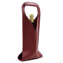 Leather Wine Bag Wine Bottle Holder Champagne Hand Bag Gift Bag for Christmas Wedding Travel Birthday A