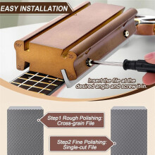 4in1 Guitar Fret File Tool 3,23,35,90 Angles for Fret Dressing,Guitar Fret Tools for Beveling, Rounding, Deburring