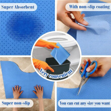 25 Pcs Disposable Toilet Commode Mat Deodorizing Toilet Mats Potty Training Floor Mat Non Slip U Shaped Contour