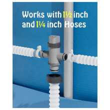 Dual Split Hose Plunger Valve for Pool Parts and Accessories for Above Ground Swimming Pool and Pool Filter Pump