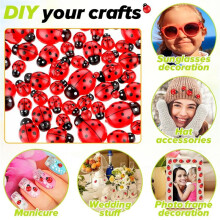 100 Stuks Hars Insecten, Kleine Hars Lieveheersbeestjes Decoratie Plastic Lieveheersbeestjes Ambachtelijke Ornamenten Lieveheersbeestjes Hars