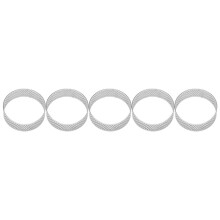 10 Stuks 6 cm Ronde Taartring Pizza Dessert Doe-Het-Zelf Roestvrijstalen Perforatie Fruittaart Cake Mousse Mallen Bakvorm Gereedschap