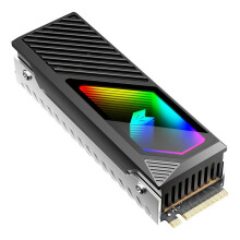 Nieuwe RGB M.2 2280 SSD-Koellichaam M.2-Radiator 5V 3-Pins ARGB Solid State Drive-Koeler Ingebouwde Ventilator Harde Schijf-Koellichaam A
