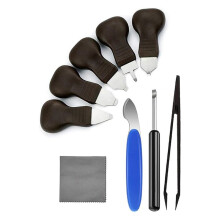 Watch Back Removal Tool, 9 in 1 Watch Battery Replacement Tool Kit, Opener Remover Tools and Anti-Static Tweezers A