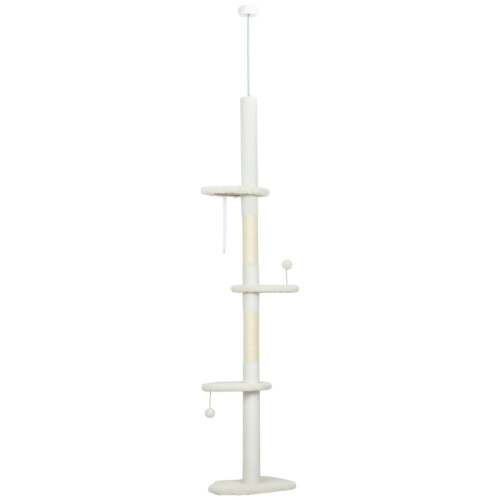 Adjustable Cat Climbing Tower 225-255cm, Beige