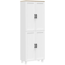 Freestanding 4-Door Kitchen Cupboard White