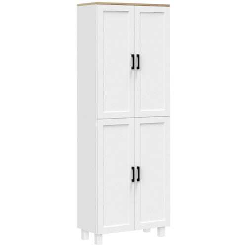 Freestanding 4-Door Kitchen Cupboard White