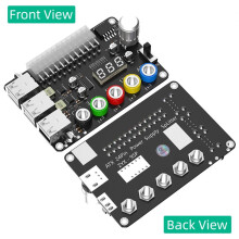 24-Pins ATX-Voeding Breakout Board Power Module Verstelbare Spanningsknop 6-Poorts USB 2.0 Ondersteunt QC2.0 QC3.0