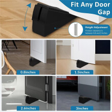 Robuster Türstopper, 2er-Pack Großer Türstopper mit Verstellbarer Feder, 3 Zoll Hoher Türkeilstopper für die Unterseite der Tür