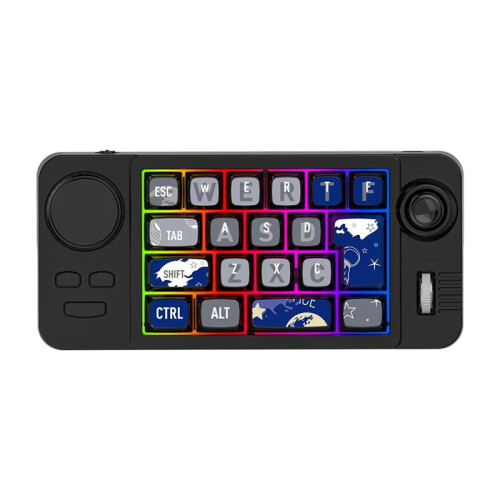 Hot Swap  Wireless Mechanical Keyboard with Volume Scroll RGB Backlit Wired Keyboard Programmer Gaming Keypad,B